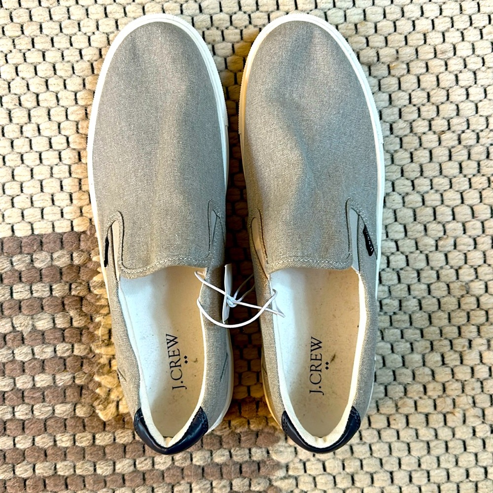 Jcrew Gray Slip Ons Shoes